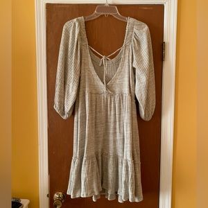 Anthropologie Gray Plaid Dress